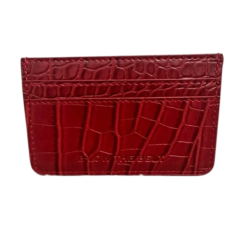 B-Low The Belt Red Croc Card Holder Vegan Leather New in Packaging - Picture 3 of 5